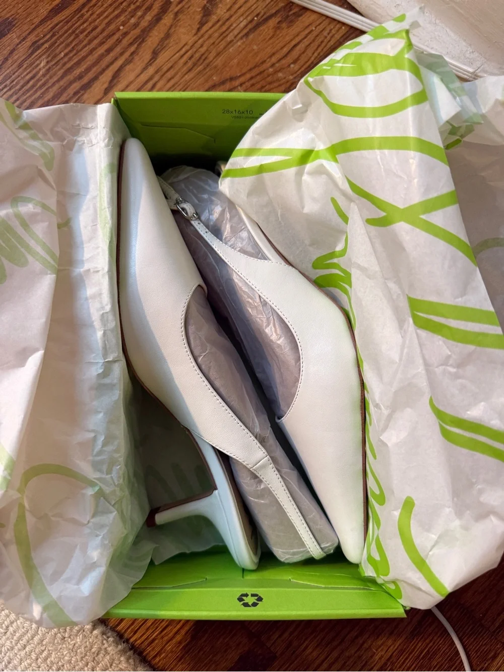 NWT Sam Edelman Bianka Slingback Pump, Bright White Leather, Size 8
